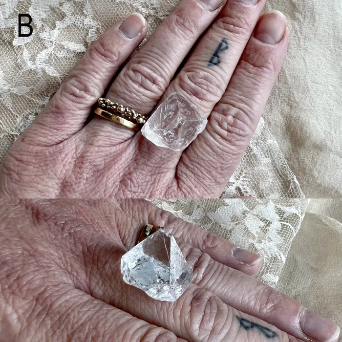 Giardinoblu Rings Apophyllite Quartz Statement Ring One of a Kind
