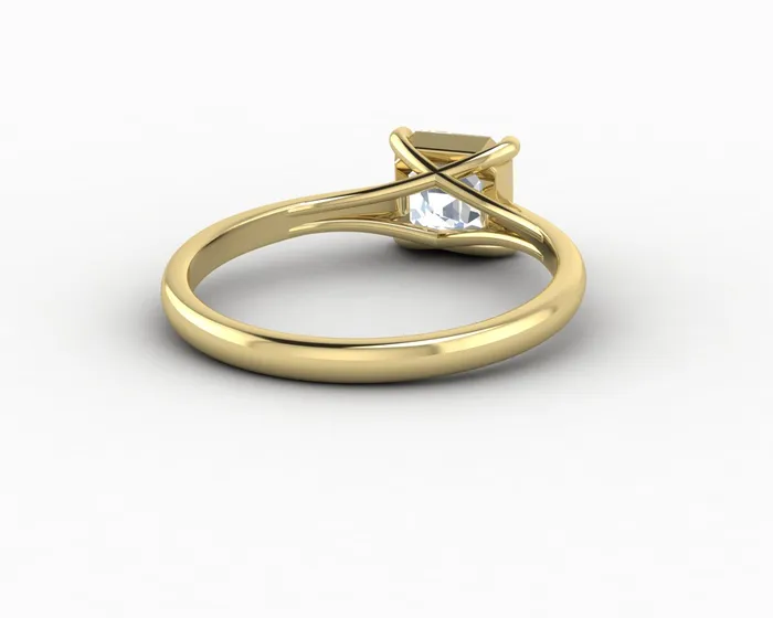 Sapheena Jewelry Rings Nora 10 Ct Solitaire Asscher Cut Engagement Ring