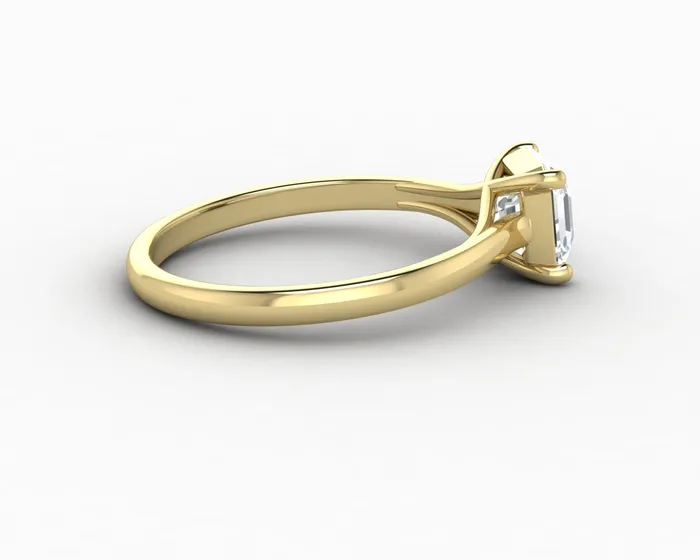 Sapheena Jewelry Rings Nora 10 Ct Solitaire Asscher Cut Engagement Ring