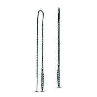 033 CT TW Diamond Marquise Linear Threader Earrings in Sterling Silver Goldia Earrings