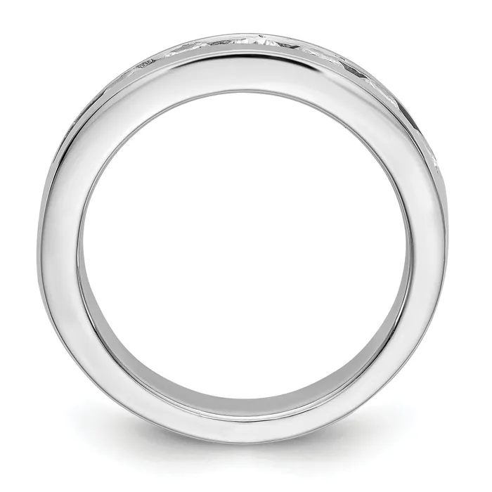 135ct CZ Solid Real 14K White Gold 934mm Stone Channel Wedding Band Ring Goldia Rings