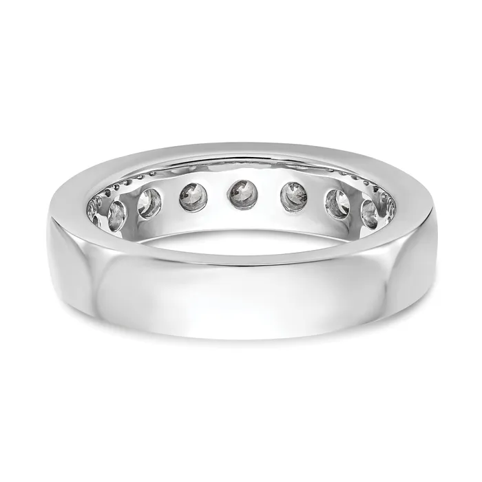 135ct CZ Solid Real 14K White Gold 934mm Stone Channel Wedding Band Ring Goldia Rings