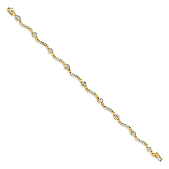 goldiaca Bracelets 14k Yellow Gold Natural Diamond Bracelet