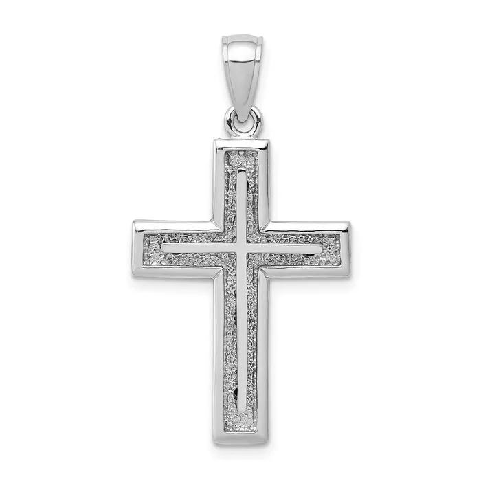 Goldia Charm Necklaces 14k White Gold Cross Charm