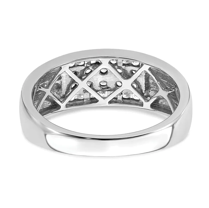 Goldia Rings 10k White Gold 12 Ct Lab Grown Diamond VSSI G Mens Ring