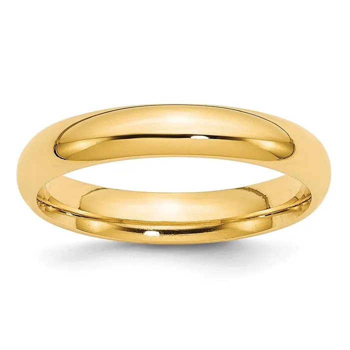 Goldia Rings Solid 18K Yellow Gold 4mm Comfort Fit MensWomens Wedding Band Ring Size 4