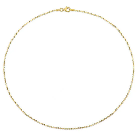 JMS always Necklaces Original AMOUR Ball Chain Necklace In Yellow Plated Sterling Silver 16 In
