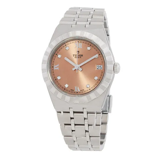 JMS always Original Tudor Royal Automatic Diamond Salmon Dial Ladies Watch M284000011 Watches JMS always Original Tudor Royal Automatic Diamond Salmon Dial Ladies Watch M284000011 Watches