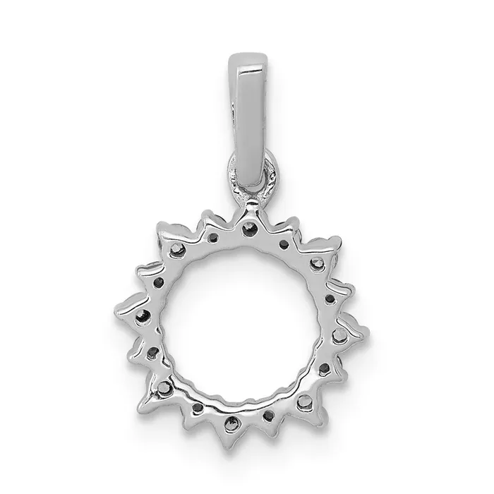Necklaces Goldia Solid 14k White Gold Simulated CZ and 08 Citrine Fancy Circle Pendant Necklaces Goldia Solid 14k White Gold Simulated CZ and 08 Citrine Fancy Circle Pendant