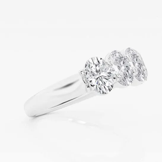 Original Brilliant Diamond 14K White Gold 2 CTTW OvalCut LAB GROWN Diamond Five Stone Anniversary Band FG SI1 JMS always Rings Original Brilliant Diamond 14K White Gold 2 CTTW OvalCut LAB GROWN Diamond Five Stone Anniversary Band FG SI1 JMS always Rings
