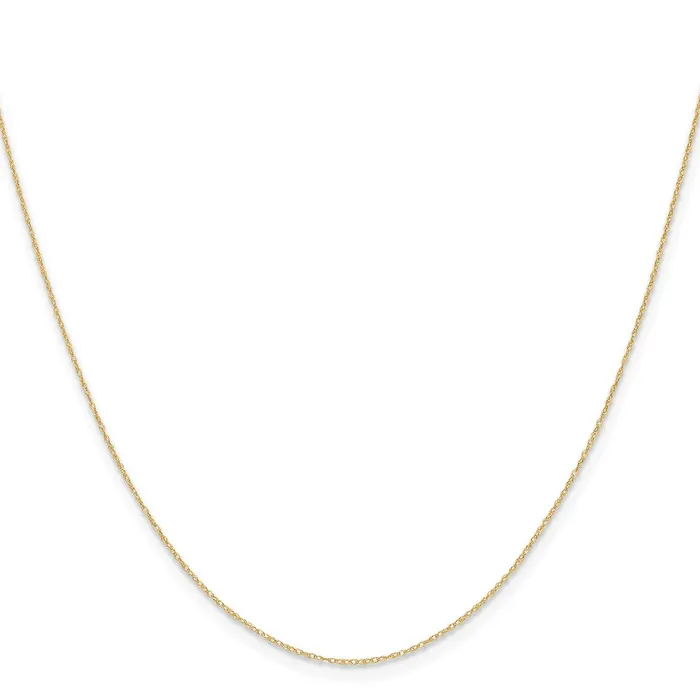 QGold Necklaces 14K Yellow Gold 4 mm Carded Cable Rope Chain Necklace