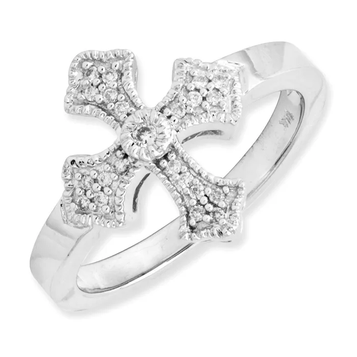 Rings Goldia 14k White Gold Diamond Fancy Ring