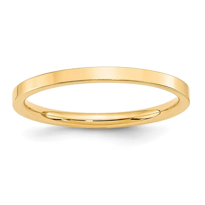 Rings Goldia Solid 10K Yellow Gold 2mm Standard Flat Comfort Fit MensWomens Wedding Band Ring Size 12