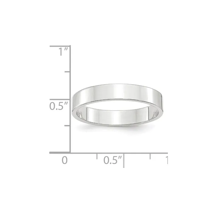 Rings Goldia Solid 14K White Gold 4mm Light Weight Flat MensWomens Wedding Band Ring Size 5 Rings Goldia Solid 14K White Gold 4mm Light Weight Flat MensWomens Wedding Band Ring Size 5