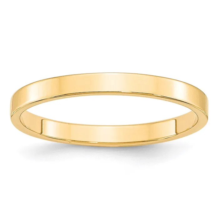 Rings Goldia Solid 18K Yellow Gold 25mm Light Weight Flat MensWomens Wedding Band Ring Size 95
