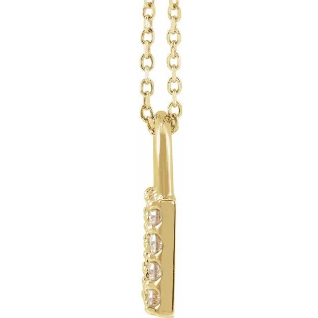 14K Yellow Gold 12 CTW Natural Diamond Lock 1618 Necklace TreasureFineJewelers Necklaces