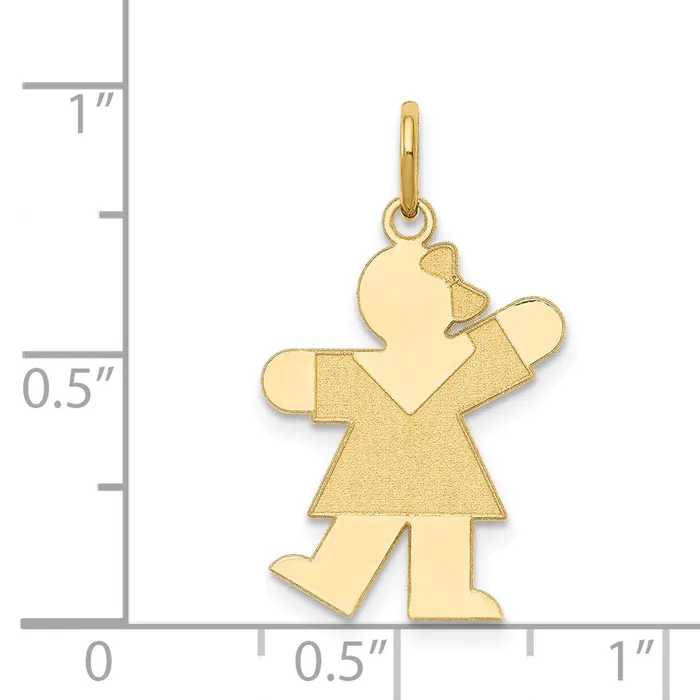Charm Necklaces TreasureFineJewelers 14k Yellow Gold Kid Charm