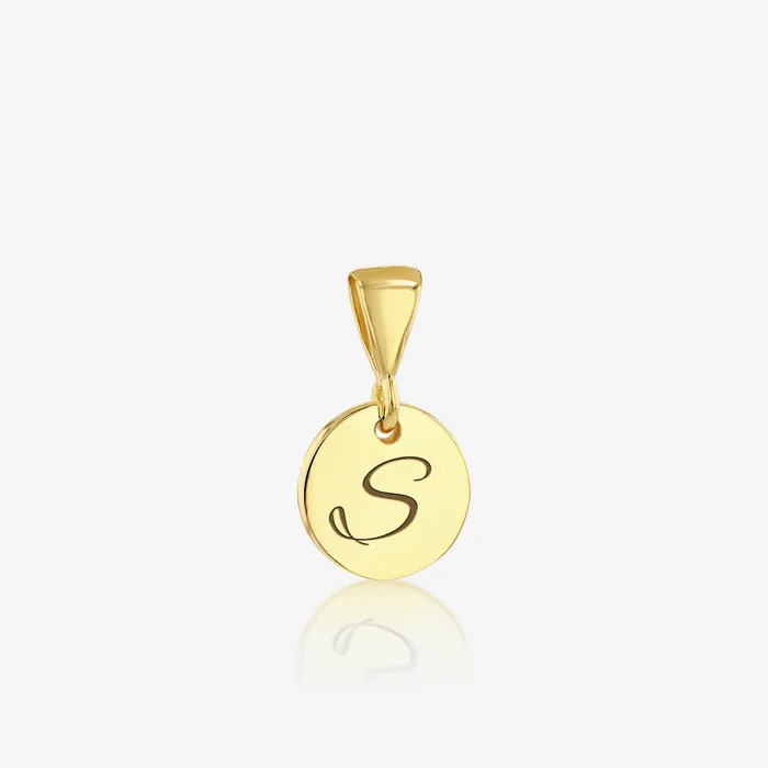 Ema Jewels Necklaces S Initial Cursive Engraved Pendant ONLY 14K 925 Gold Vermeil Ema Jewels Necklaces S Initial Cursive Engraved Pendant ONLY 14K 925 Gold Vermeil