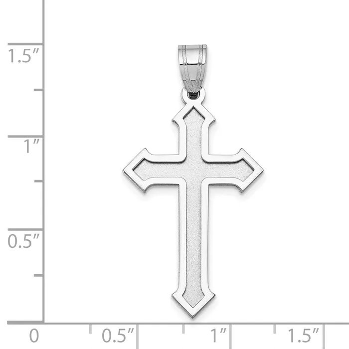 Necklaces 14k White Gold Passion Cross Pendant TreasureFineJewelers