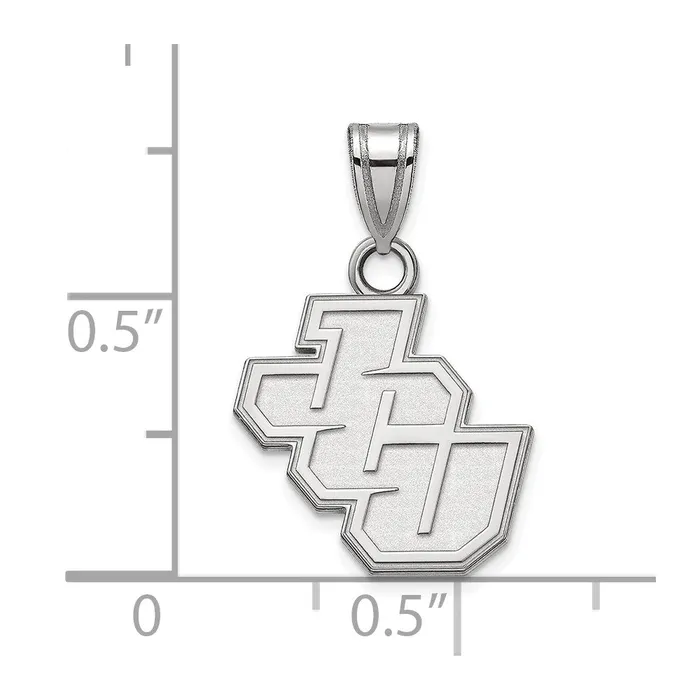 Necklaces TreasureFineJewelers Sterling Silver Rhodiumplated John Carroll University Small Pendant