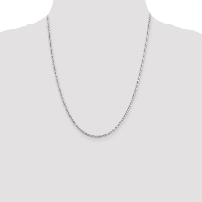 Rings Sterling Silver Rhodiumplated 23mm Solid Rope Chain TreasureFineJewelers