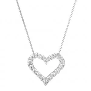 Sterling cz heart pendant Perfect Piercing Necklaces