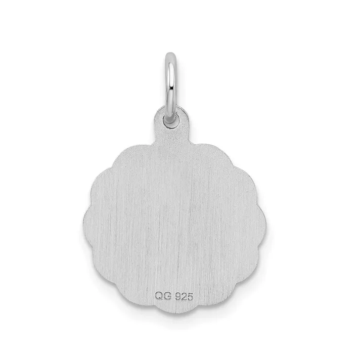 Sterling SilverRhodiumplated Brocaded Letter L Initial Pendant TreasureFineJewelers Necklaces