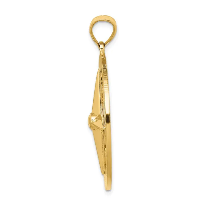 TreasureFineJewelers Charm Necklaces 14K Nautical Compass Charm