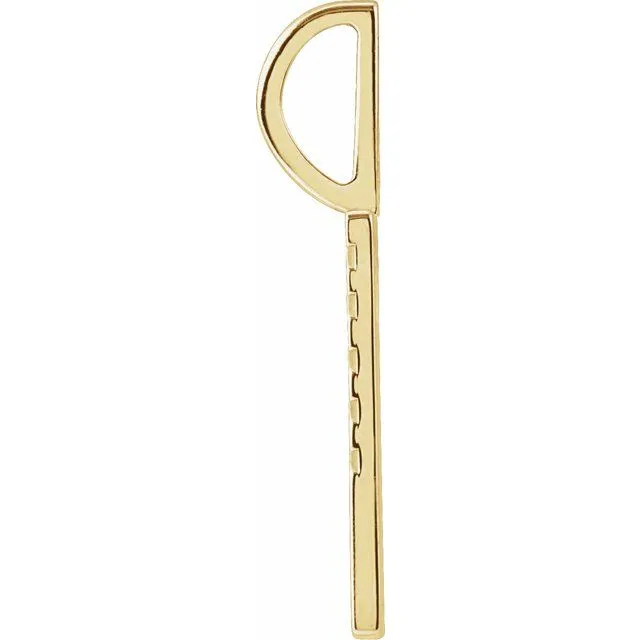 TreasureFineJewelers Charm Necklaces 14K Yellow Gold Engravable Dog Tag CharmPendant
