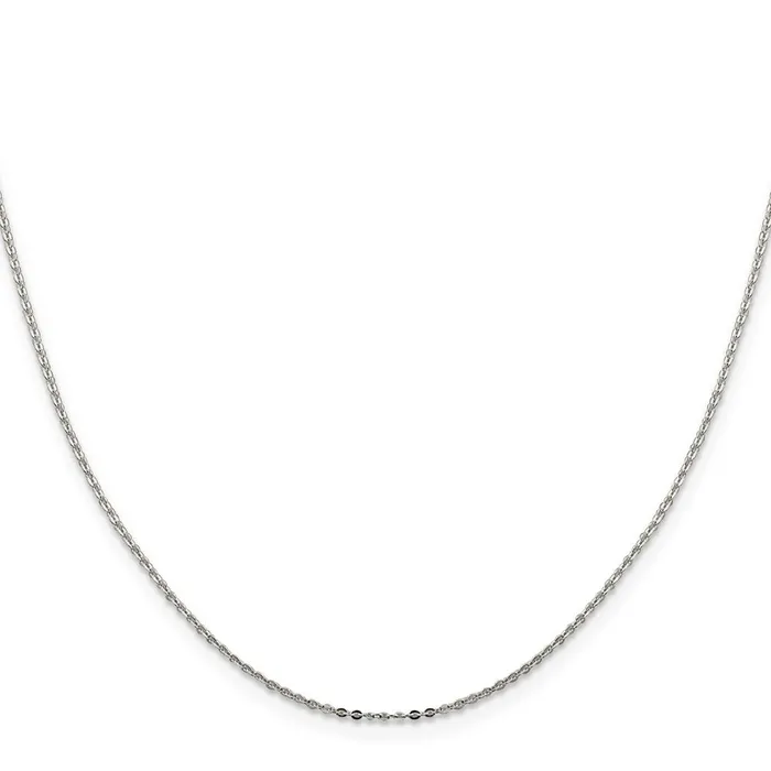 TreasureFineJewelers Necklaces Sterling Silver 9mm Flat Link Cable Chain