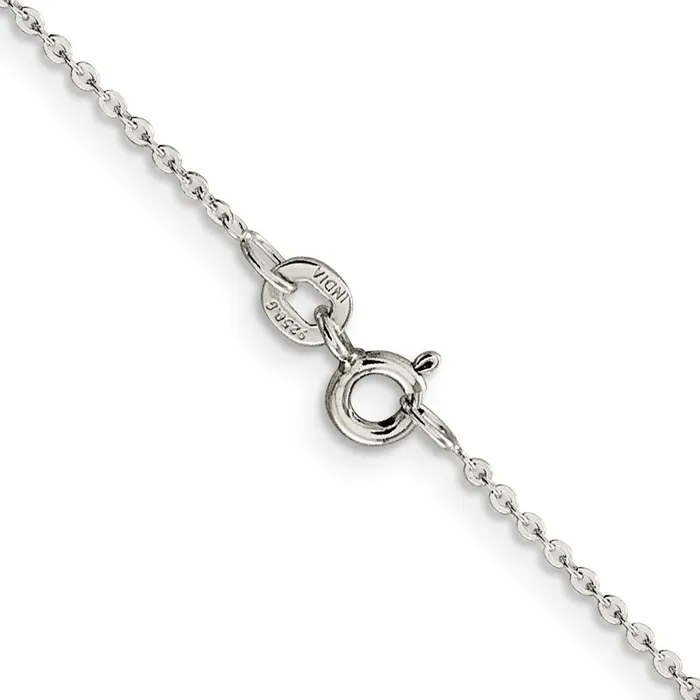 TreasureFineJewelers Necklaces Sterling Silver 9mm Flat Link Cable Chain