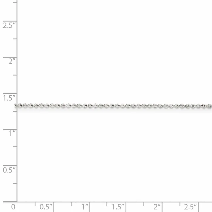 TreasureFineJewelers Necklaces Sterling Silver 9mm Flat Link Cable Chain