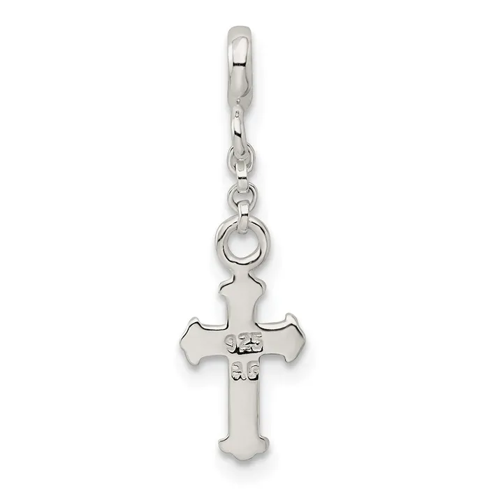 TreasureFineJewelers Rings Sterling Silver Cross 12in Dangle Enhancer
