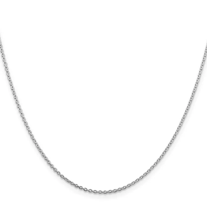 TreasureFineJewelers Sterling Silver Rhodiumplated 15mm Cable Chain Necklaces