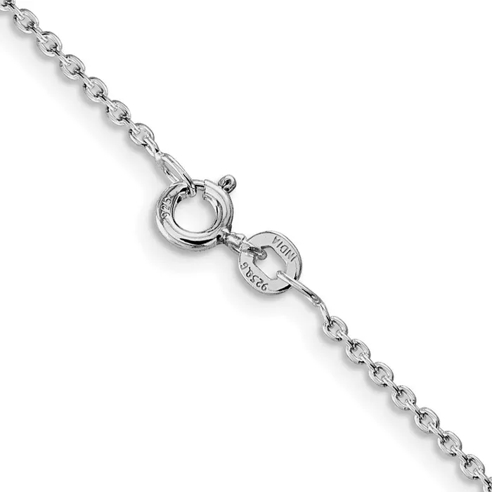 TreasureFineJewelers Sterling Silver Rhodiumplated 15mm Cable Chain Necklaces
