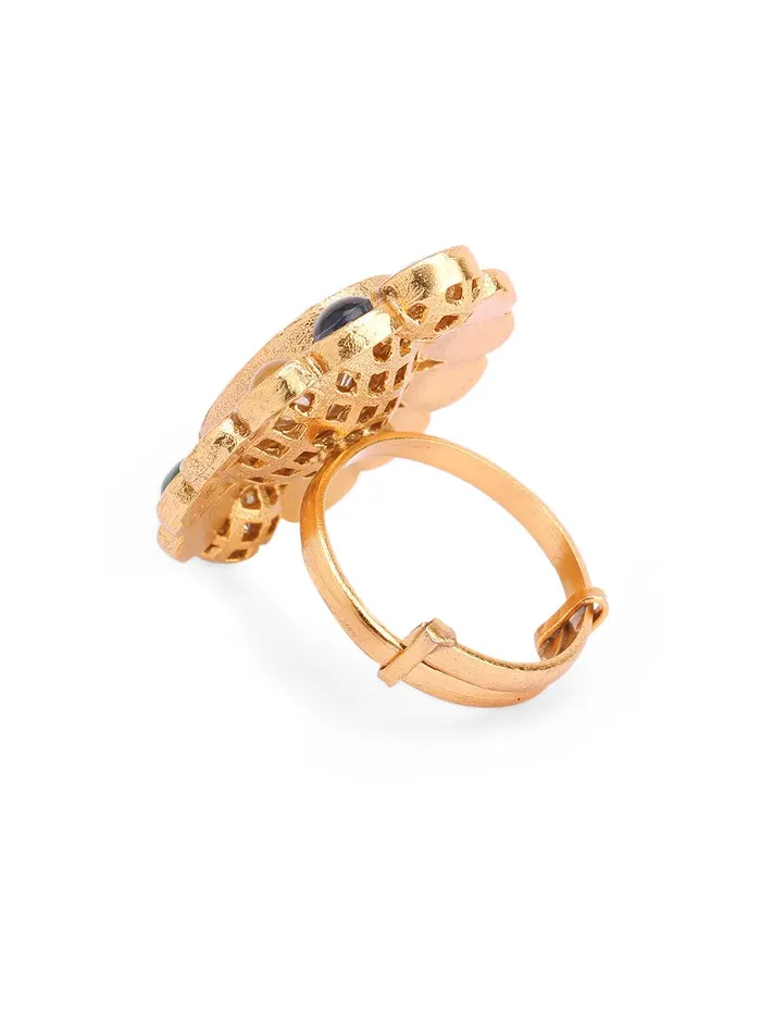 Curio Cottage Rings Meira Navratna Kundan Ring