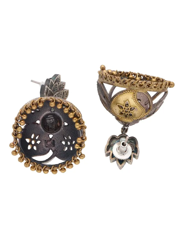 Curio Cottage The Gypsy Jade jhumki Earrings Earrings Curio Cottage The Gypsy Jade jhumki Earrings Earrings