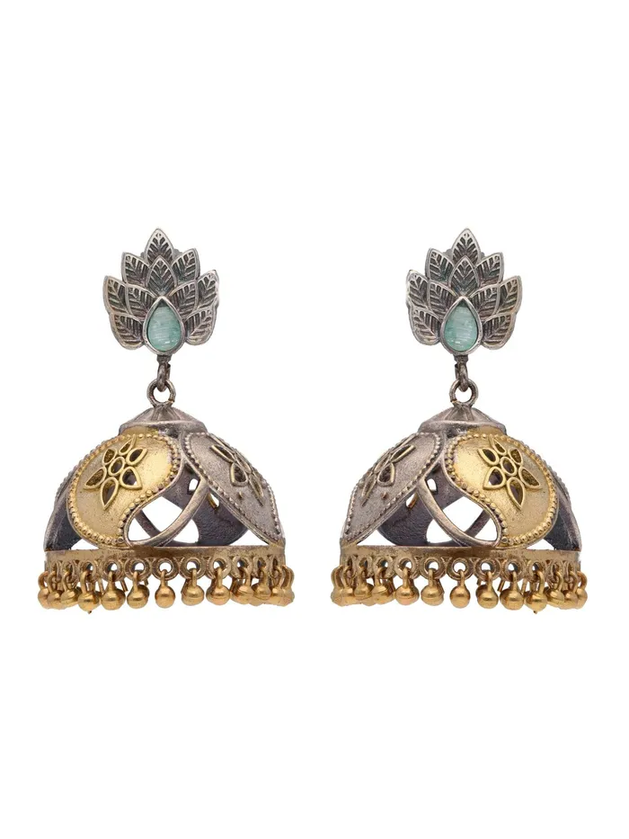 Curio Cottage The Gypsy Jade jhumki Earrings Earrings Curio Cottage The Gypsy Jade jhumki Earrings Earrings