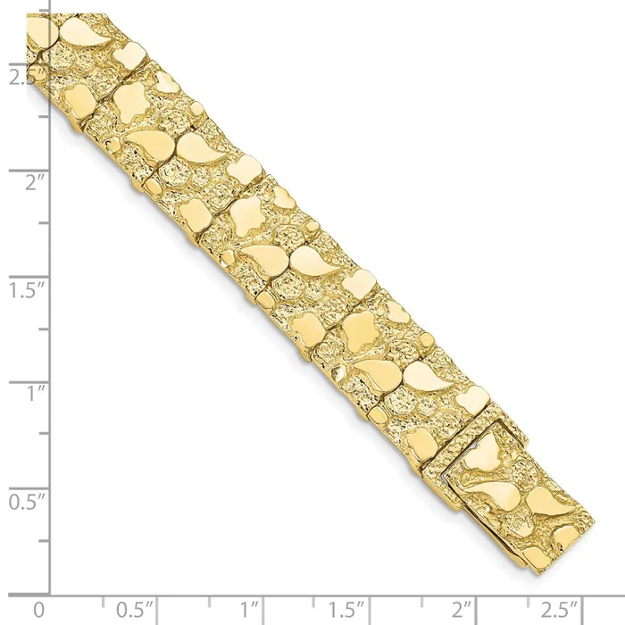 10k 120mm NUGGET BraceletWBC10N127 WB Choice Jewelry Bracelets