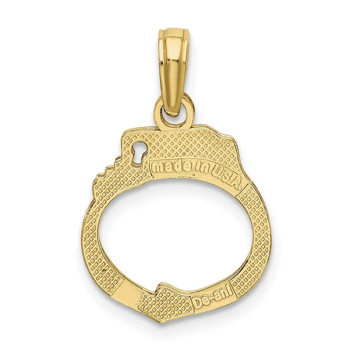 10K Moveable Handcuffs CharmWBC10K7253 WB Choice Jewelry Charm Necklaces