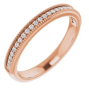 14K Rose 25 mm Round 58 CTW Diamond Anniversary Band12297960024PSTWBC WB Choice Jewelry Rings