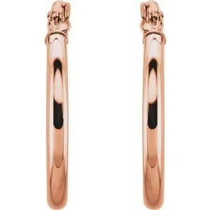 14K Rose 20 mm Hoop Earrings202706005PSTWBC WB Choice Jewelry Earrings