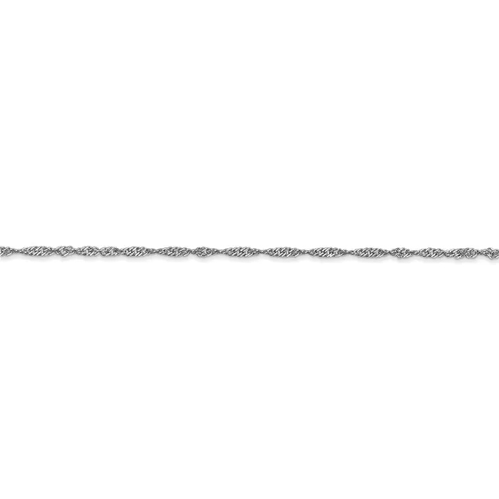 14k White Gold 14mm Singapore Chain AnkletWBCPEN1239 WB Choice Jewelry Necklaces 14k White Gold 14mm Singapore Chain AnkletWBCPEN1239 WB Choice Jewelry Necklaces