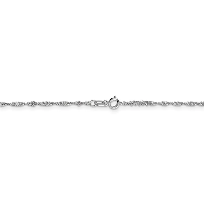14k White Gold 14mm Singapore Chain AnkletWBCPEN1239 WB Choice Jewelry Necklaces 14k White Gold 14mm Singapore Chain AnkletWBCPEN1239 WB Choice Jewelry Necklaces