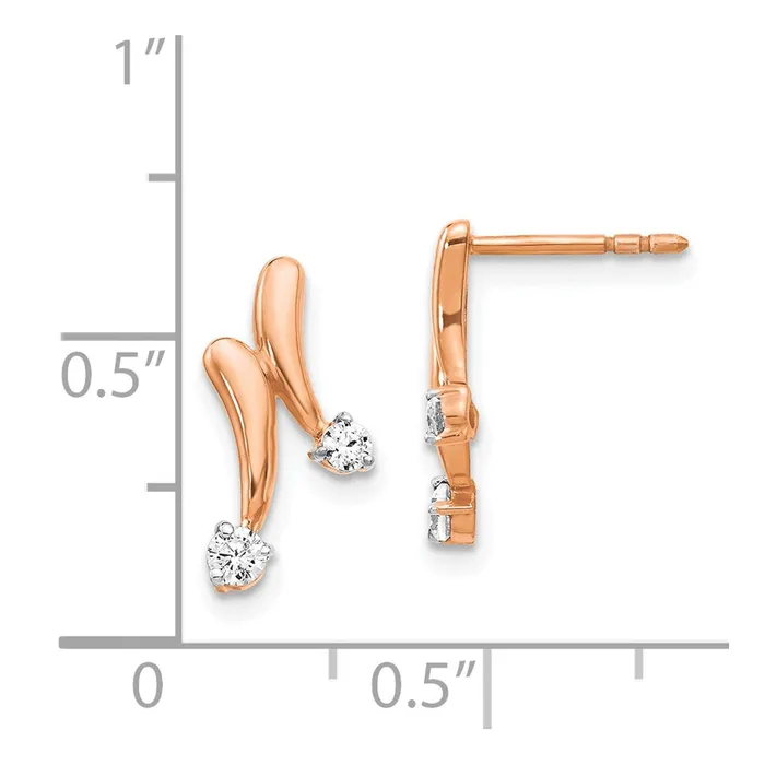 Earrings WB Choice Jewelry 14k Rose Gold Diamond EarringsWBCEM5491020RA