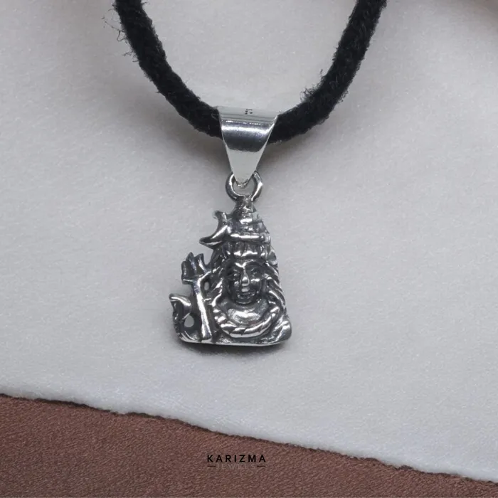 Karizma Jewels Necklaces 925 Sterling Silver amazing Oxidized Small Shiva Pendant