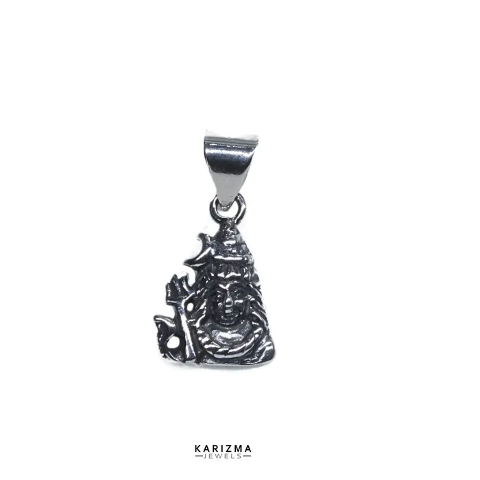 Karizma Jewels Necklaces 925 Sterling Silver amazing Oxidized Small Shiva Pendant