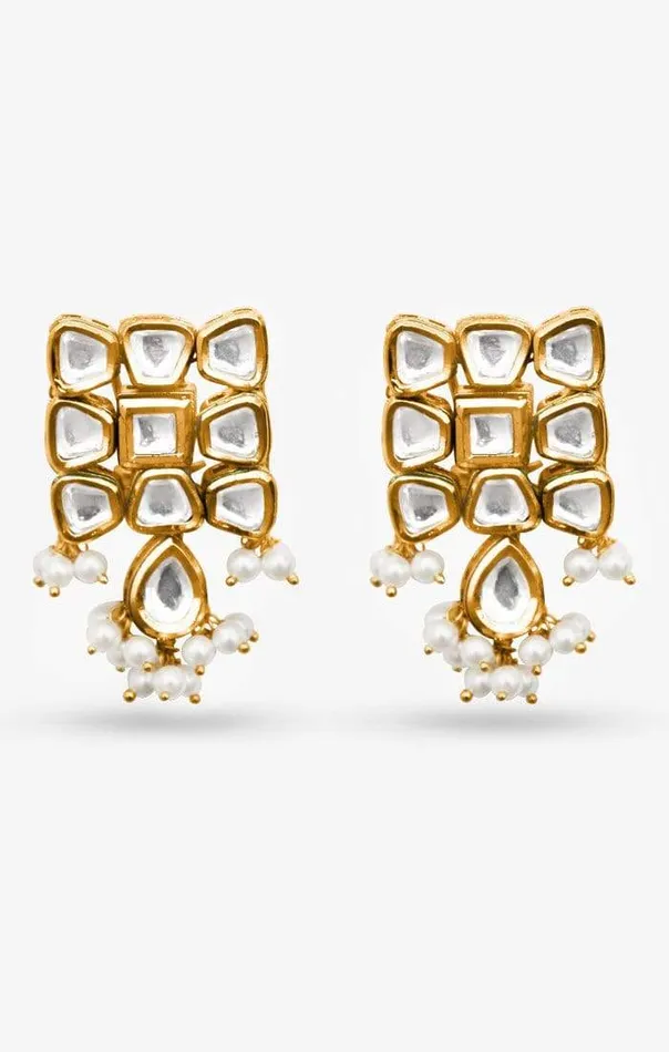 PRERTO ECOMMERCE PRIVATE LIMITED Earrings Persia Kundan Pearl Earrings