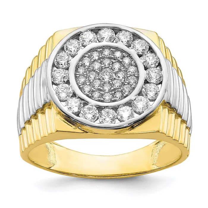 Rings 10K wRhodium CZ Mens RingWBC10C1469 WB Choice Jewelry