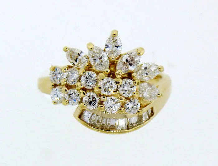 Rings FULLERS PURCHASE FROM PUBLIC 14KY 34TW RDMQBG DIA FASHION RING